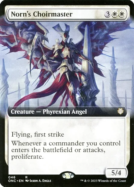 Norn's Choirmaster, Magic card ONC 46 — Phyrexia: All Will Be One Commander set