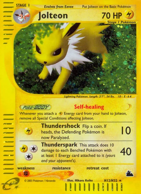 Voltali, carte Pokémon SK H12 — extension Skyridge