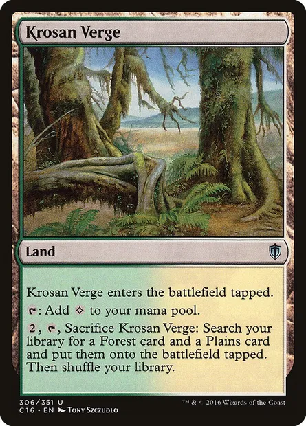 Krosan Verge, Magic card C16 306 — Commander 2016 set