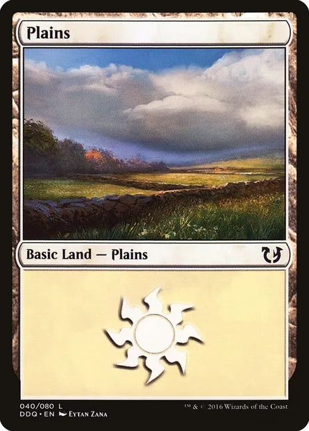 Plains, Magic card DDQ 40 — Duel Decks: Blessed vs. Cursed set