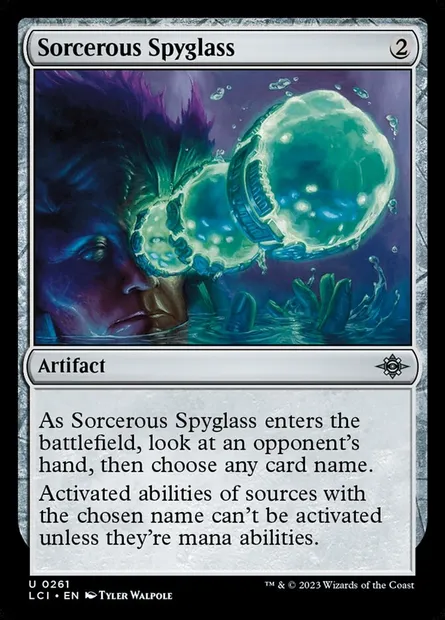 Sorcerous Spyglass, Magic card LCI 261 — The Lost Caverns of Ixalan set