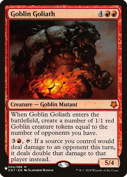 Goblin Goliath, Magic card PLST GNT-4 — The List set