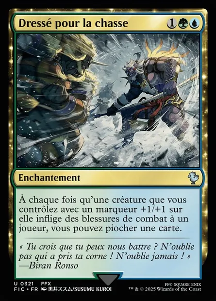 Dressé pour la chasse, carte Magic FIC 321 — extension Final Fantasy Commander
