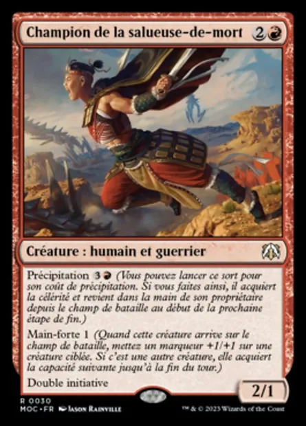 Champion de la salueuse-de-mort, carte Magic MOC 30 — extension March of the Machine Commander