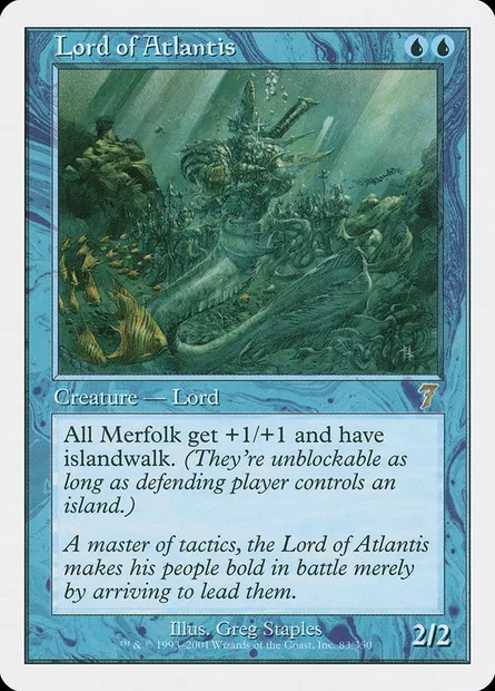 Lord of Atlantis, Magic card 7ED 83 — Seventh Edition set
