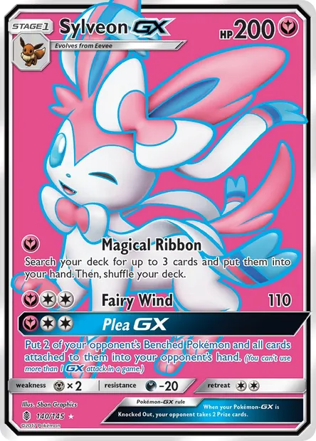 Sylveon GX, Pokémon card GRI 140 — Guardians Rising set