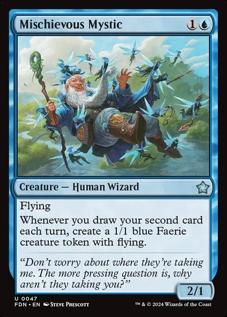 Mischievous Mystic, Magic card FDN 47 — Foundations set
