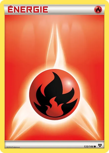 Énergie Feu, carte Pokémon XY 133 — extension XY