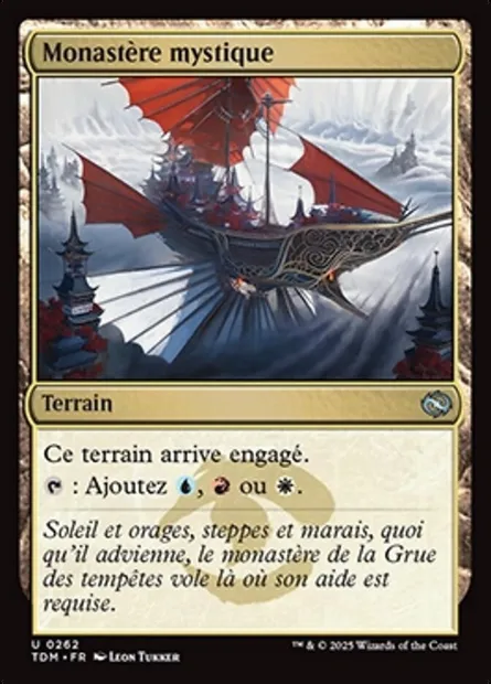 Monastère mystique, carte Magic TDM 262 — extension Tarkir: Dragonstorm