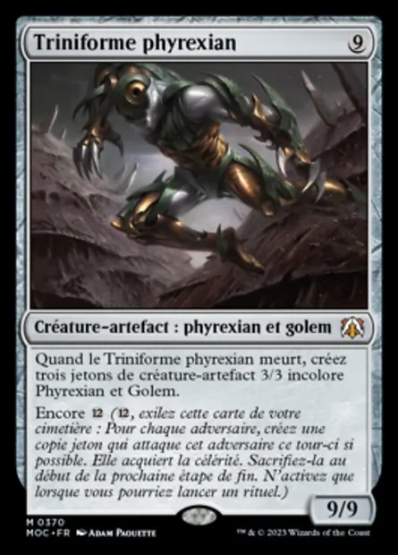 Triniforme phyrexian, carte Magic MOC 370 — extension March of the Machine Commander