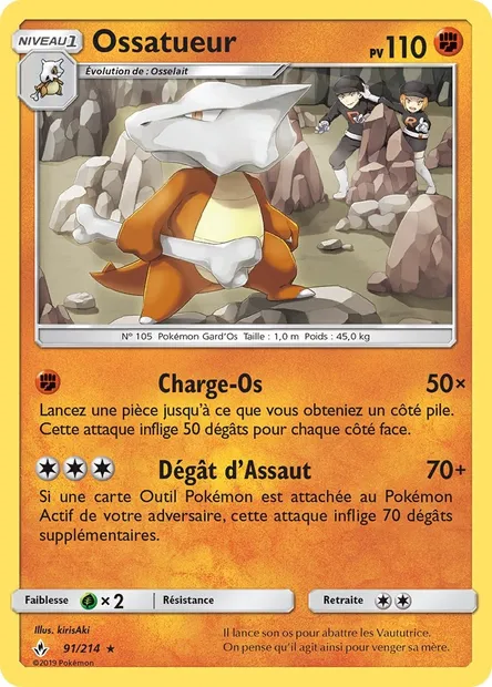 Ossatueur, carte Pokémon UNB 91 — extension Alliance Infaillible