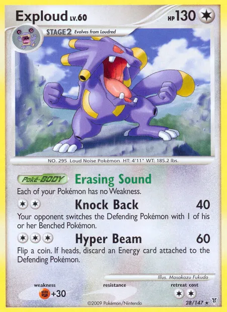 Exploud, Pokémon card SV 28 — Supreme Victors set