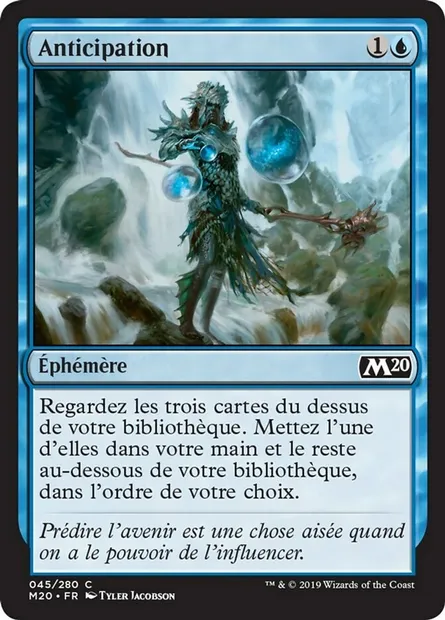 Anticipation, carte Magic M20 45 — extension Core Set 2020