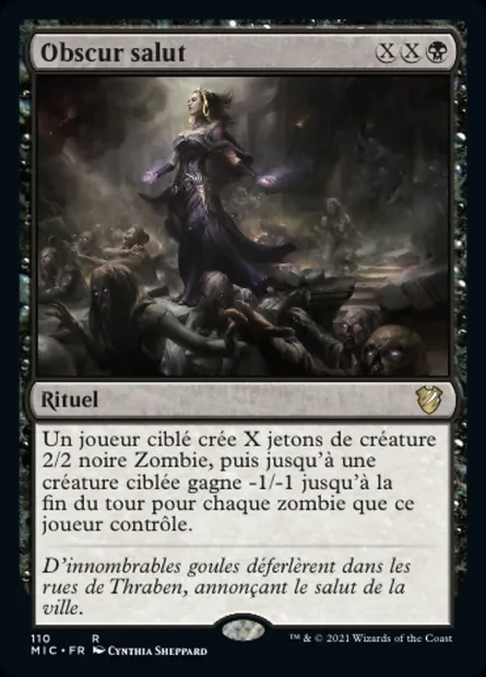 Obscur salut, carte Magic MIC 110 — extension Midnight Hunt Commander
