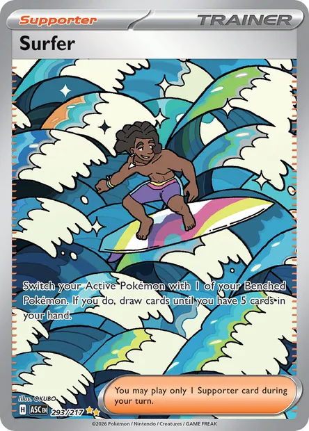Surfer, Pokémon card ASC 293 — Ascended Heroes set