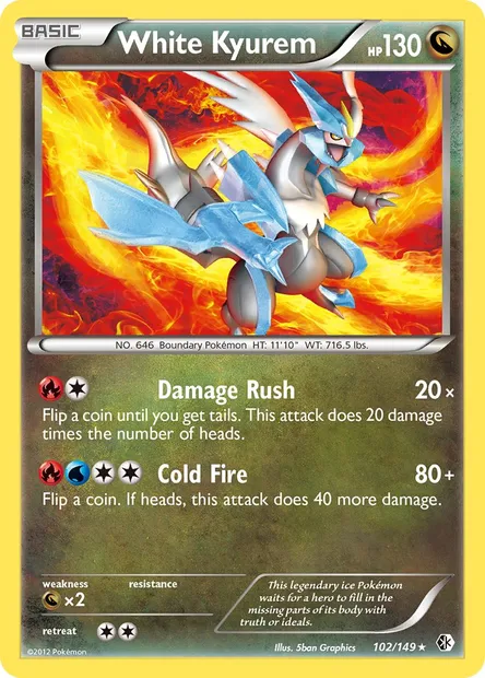 White Kyurem, Pokémon card BCR 102 — Boundaries Crossed set