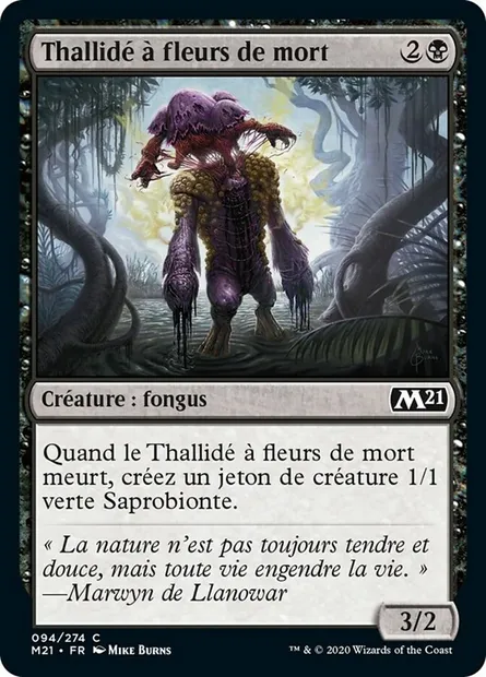 Thallidé à fleurs de mort, carte Magic M21 94 — extension Core Set 2021