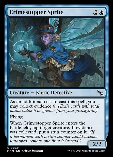 Crimestopper Sprite, Magic card MKM 49 — Murders at Karlov Manor set