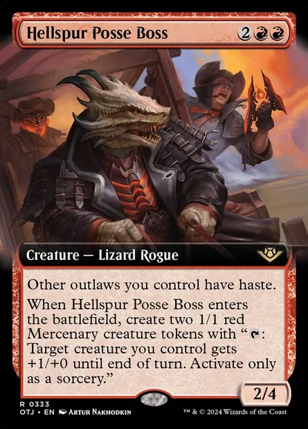 Hellspur Posse Boss, Magic card OTJ 333 — Outlaws of Thunder Junction set
