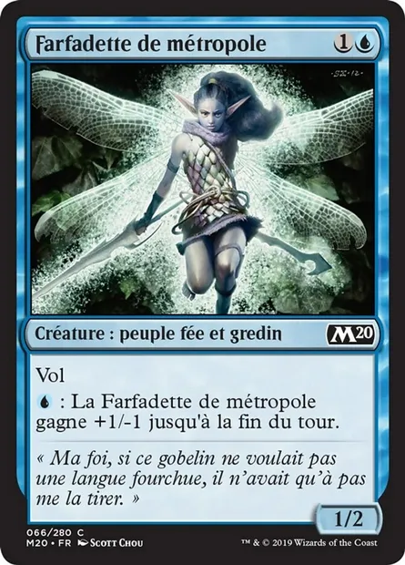 Farfadette de métropole, carte Magic M20 66 — extension Core Set 2020