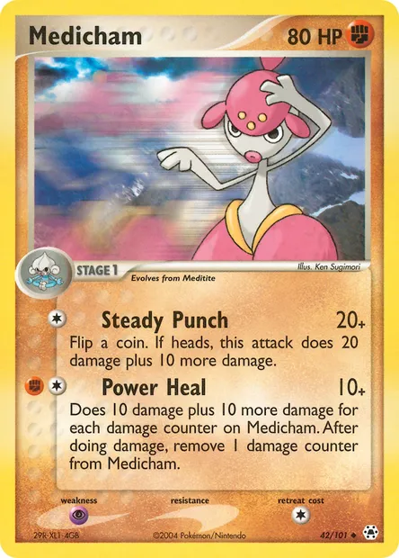 Medicham, Pokémon card HL 42 — Hidden Legends set