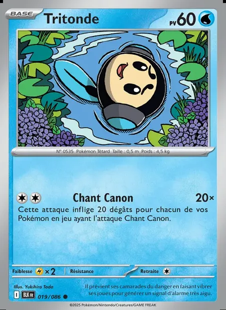 Tritonde, carte Pokémon BLK 019 — extension Foudre Noire