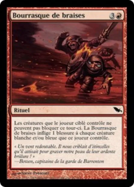 Bourrasque de braises, carte Magic SHM 91 — extension Sombrelande