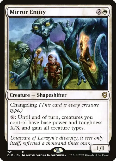 Mirror Entity, Magic card CLB 701 — Commander Legends: Battle for Baldur's Gate set