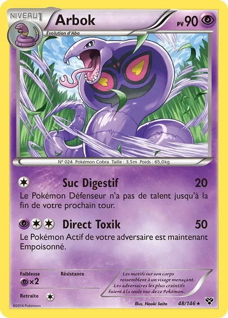 Arbok, carte Pokémon XY 48 — extension XY