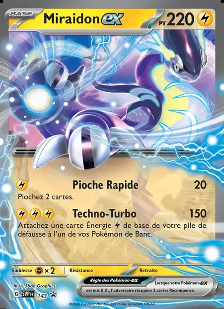 Miraidon-ex, carte Pokémon PR-SV 143 — extension SVP Black Star Promos