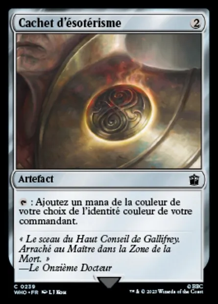 Cachet d'ésotérisme, carte Magic WHO 239 — extension Doctor Who