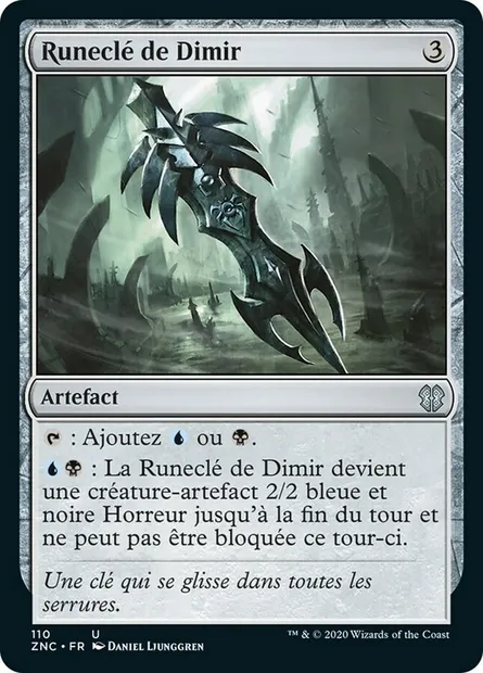 Runeclé de Dimir, carte Magic ZNC 110 — extension Zendikar Rising Commander