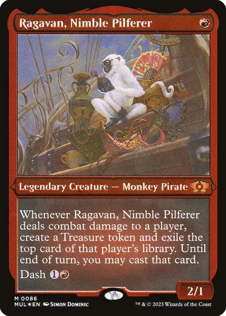 Ragavan, Nimble Pilferer, Magic card MUL 86 — Multiverse Legends set