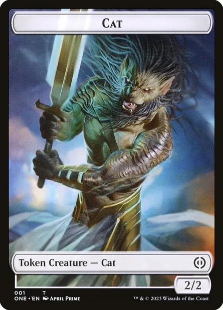 Cat, Magic card TONE 1 — Phyrexia: All Will Be One Tokens set