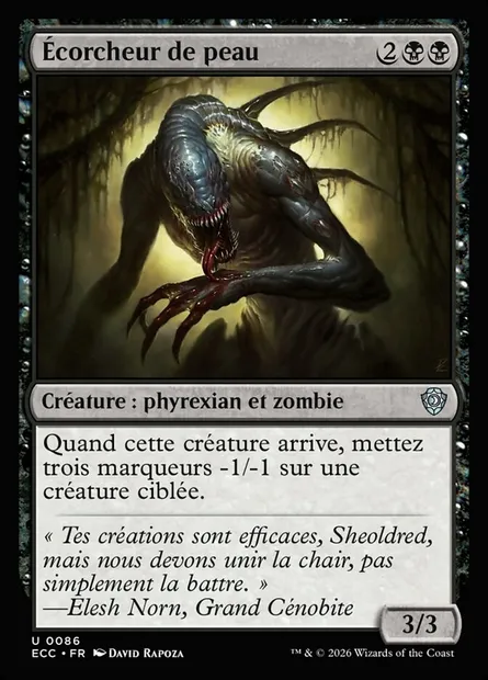 Écorcheur de peau, carte Magic ECC 86 — extension Lorwyn Eclipsed Commander