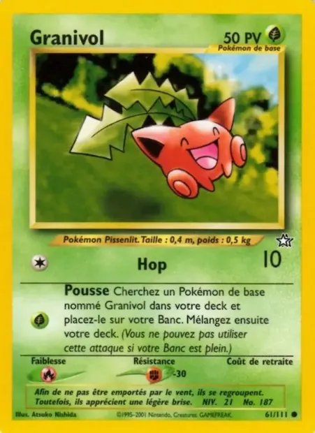 Granivol, carte Pokémon NG 61 — extension Neo Genesis
