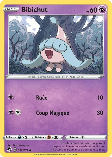 Bibichut, carte Pokémon CPA 18 — extension La Voie du Maître