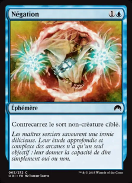 Négation, carte Magic ORI 65 — extension Magic Origines