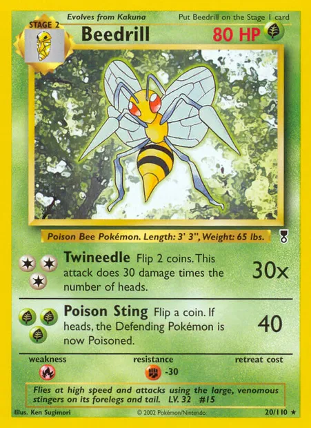 Beedrill, Pokémon card LC 20 — Legendary Collection set