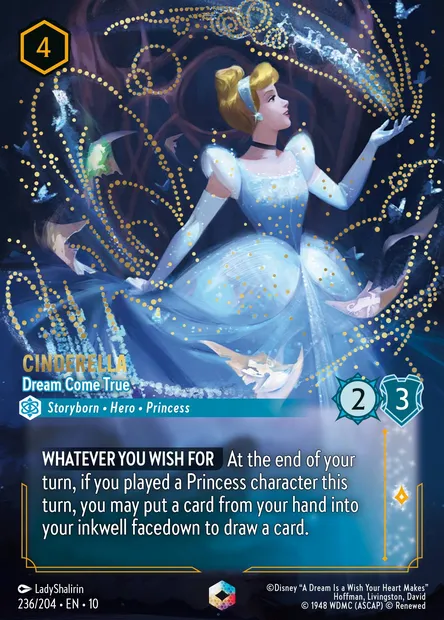 Cinderella - Dream Come True, Disney Lorcana card CH10-236 — Whispers in the Well set