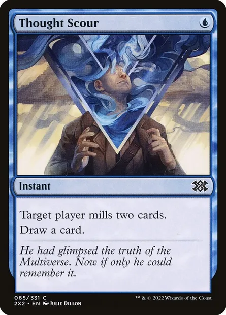 Thought Scour, Magic card 2X2 65 — Double Masters 2022 set