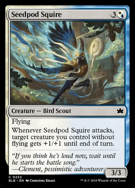 Seedpod Squire, Magic card BLB 232 — Bloomburrow set