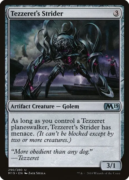 Tezzeret's Strider, Magic card M19 290 — Core Set 2019 set