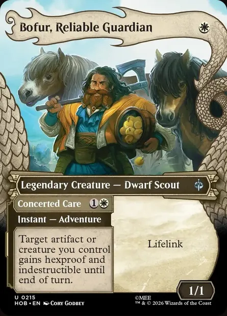 Bofur, Reliable Guardian // Concerted Care, Magic card HOB 215 — The Hobbit set