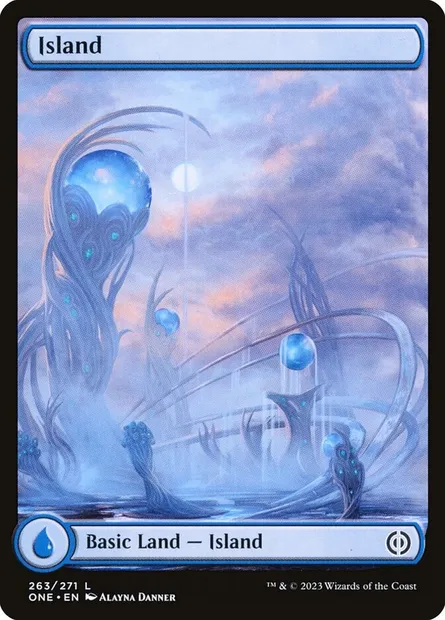 Island, Magic card ONE 263 — Phyrexia: All Will Be One set
