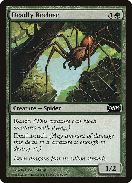 Deadly Recluse, Magic card M14 168 — Magic 2014 set