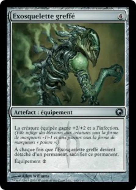 Exosquelette greffé, carte Magic SOM 162 — extension Cicatrices de Mirrodin