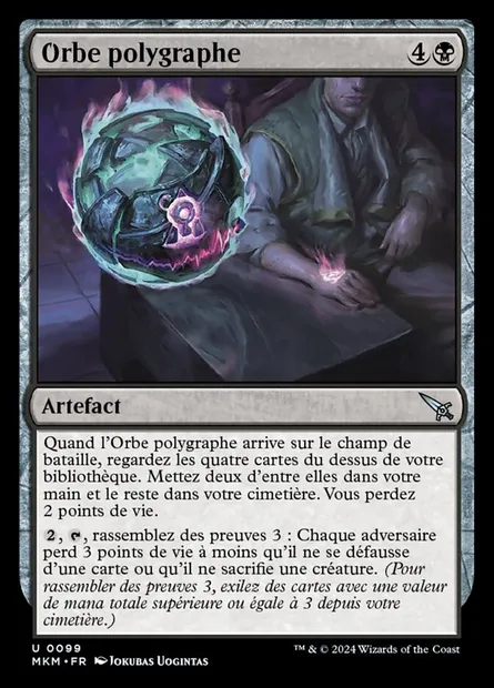Orbe polygraphe, carte Magic MKM 99 — extension Murders at Karlov Manor