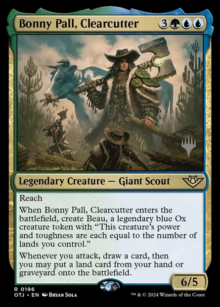 Bonny Pall, Clearcutter, Magic card POTJ 196p — Outlaws of Thunder Junction Promos set