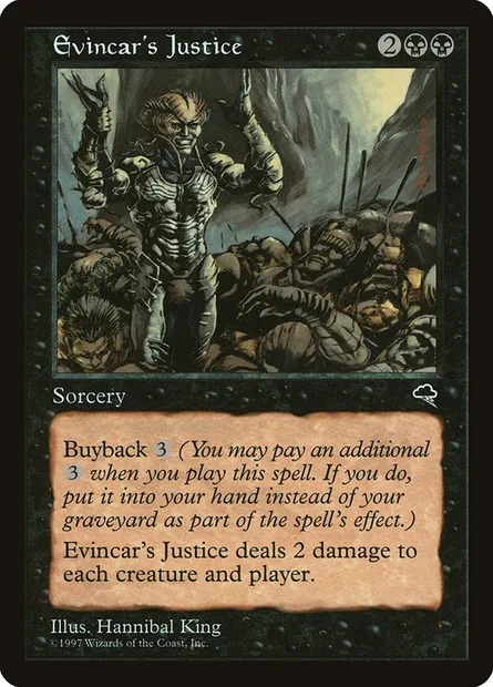 Evincar's Justice, Magic card TMP 134 — Tempest set